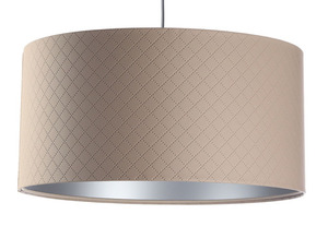 Beige Leather Lamp E27 60W diamond quilting, silver 6 Beige Leather Lamp E27 60W diamond quilting, silver small 6