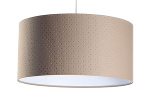 Hanging lamp above Leather E27 60W quilting dots, beige, white 6 Hanging lamp above Leather E27 60W quilting dots, beige, white small 6