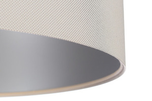 Modern pendant lamp Leather E27 60W upholstered, cream, silver small 1