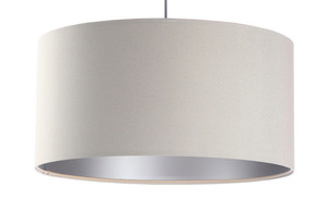 Modern pendant lamp Leather E27 60W upholstered, cream, silver small 6