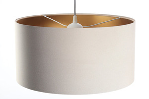 Hanging lamp above Leather E27 60W table, beige, gold 3 Hanging lamp above Leather E27 60W table, beige, gold small 3