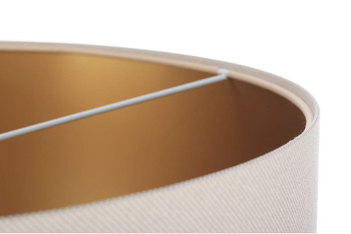 Show Hanging lamp above Leather E27 60W table, beige, gold Hanging lamp above Leather E27 60W table, beige, gold