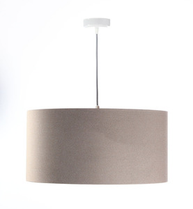 Modern leather pendant lamp E27 60W upholstered, beige, copper small 2