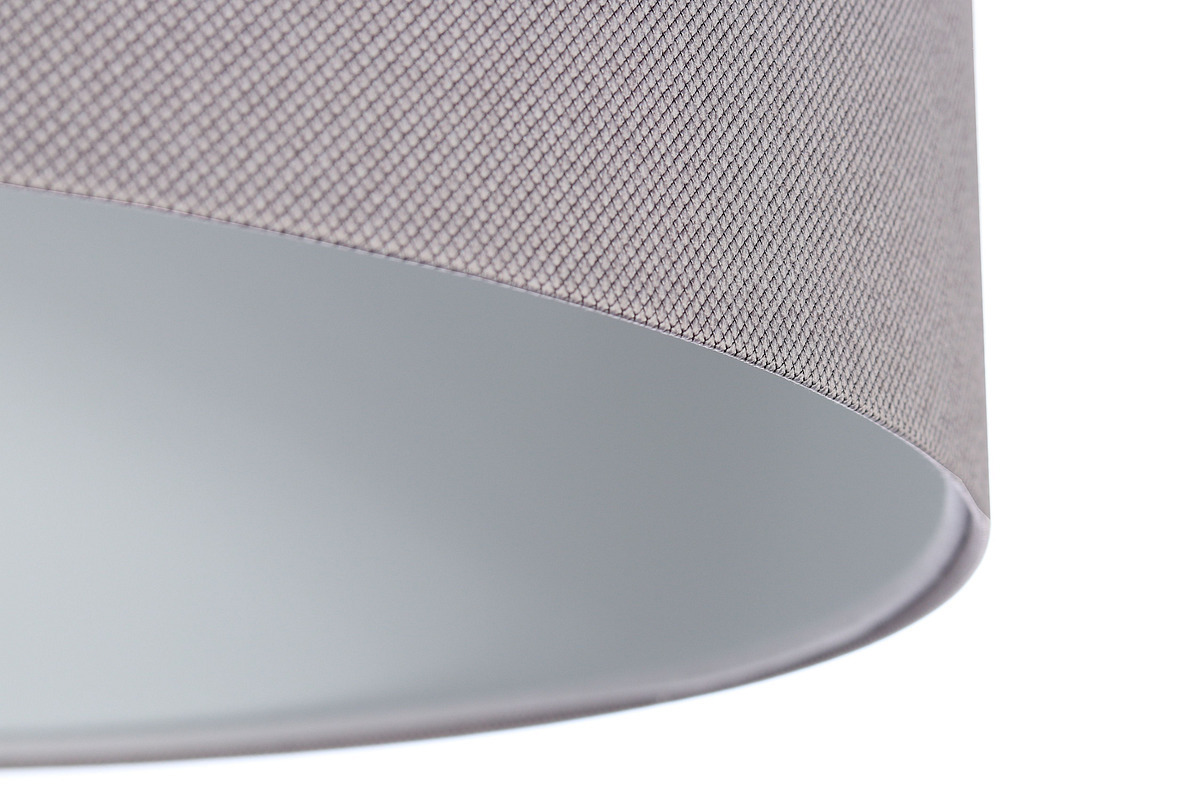 View Upholstered leather lamp, gray E27 60W Upholstered leather lamp, gray E27 60W