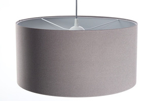 Upholstered leather lamp, gray E27 60W 3 Upholstered leather lamp, gray E27 60W small 3