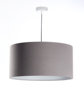Upholstered leather lamp, gray E27 60W 0 Upholstered leather lamp, gray E27 60W small 0