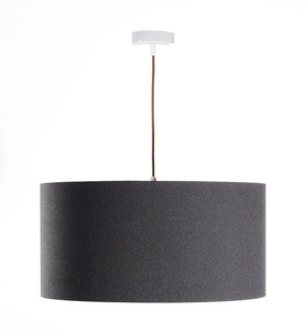 Round leather chandelier dark gray, copper E27 60W 2 Round leather chandelier dark gray, copper E27 60W small 2