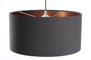 Round leather chandelier dark gray, copper E27 60W 3 Round leather chandelier dark gray, copper E27 60W small 3