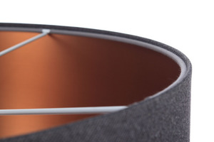 Round leather chandelier dark gray, copper E27 60W 4 Round leather chandelier dark gray, copper E27 60W small 4