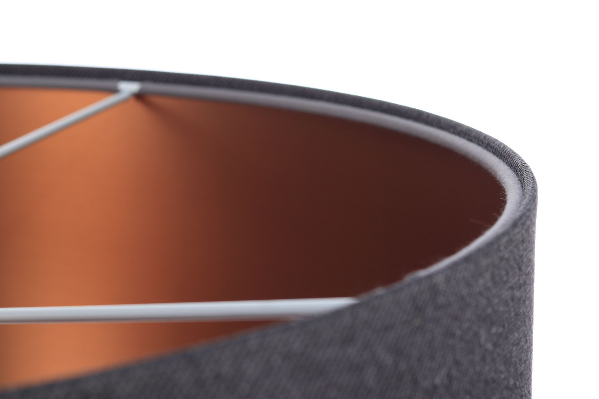 Show Round leather chandelier dark gray, copper E27 60W Round leather chandelier dark gray, copper E27 60W