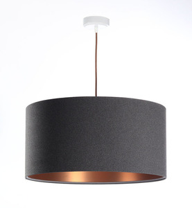 Round leather chandelier dark gray, copper E27 60W 0 Round leather chandelier dark gray, copper E27 60W small 0