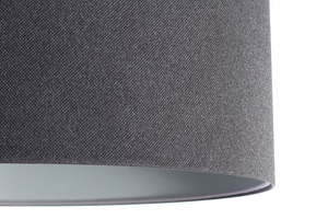 LEATHER chandelier - lampshade dark grey E27 60W small 1