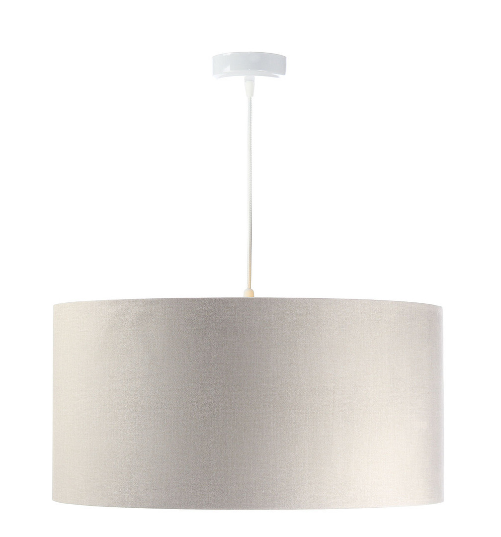 Preview Leather - hanging lamp above the table, velvet fabric, cream / gold E27 60W Leather - hanging lamp above the table, velvet fabric, cream / gold E27 60W