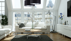 Black leather hanging lamp 60W E27 silver, roller, satin small 6