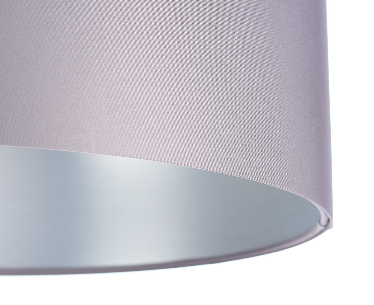 View Gray hanging lamp Leather 60W E27 satin, silver Gray hanging lamp Leather 60W E27 satin, silver