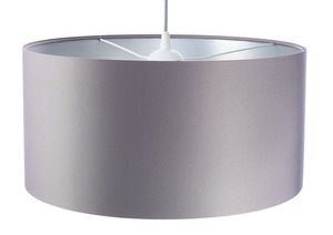 Gray hanging lamp Leather 60W E27 satin, silver 3 Gray hanging lamp Leather 60W E27 satin, silver small 3