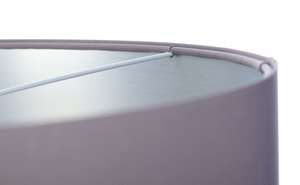 Gray hanging lamp Leather 60W E27 satin, silver 4 Gray hanging lamp Leather 60W E27 satin, silver small 4