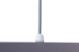 Gray hanging lamp Leather 60W E27 satin, silver 5 Gray hanging lamp Leather 60W E27 satin, silver small 5