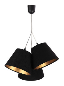 Triple pendant lamp for the kitchen BUCKET E27 60W black / gold small 4