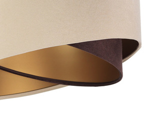 Hanging lamp Elegance 60W E27 asymmetrical beige / brown 1 Hanging lamp Elegance 60W E27 asymmetrical beige / brown small 1