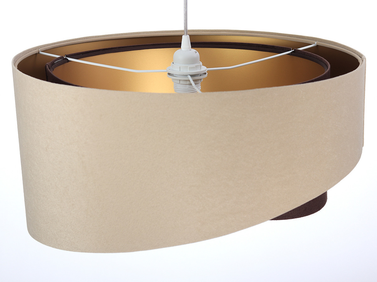 Display Hanging lamp Elegance 60W E27 asymmetrical beige / brown Hanging lamp Elegance 60W E27 asymmetrical beige / brown