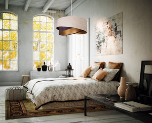 Hanging lamp Elegance 60W E27 asymmetrical beige / brown 5 Hanging lamp Elegance 60W E27 asymmetrical beige / brown small 5