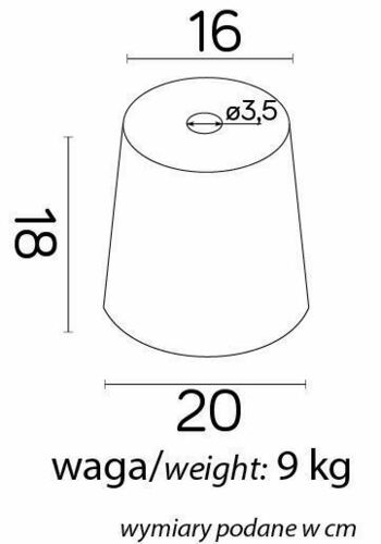 Check Lamp Foundation SU-MA Fundament Mini 9 kg