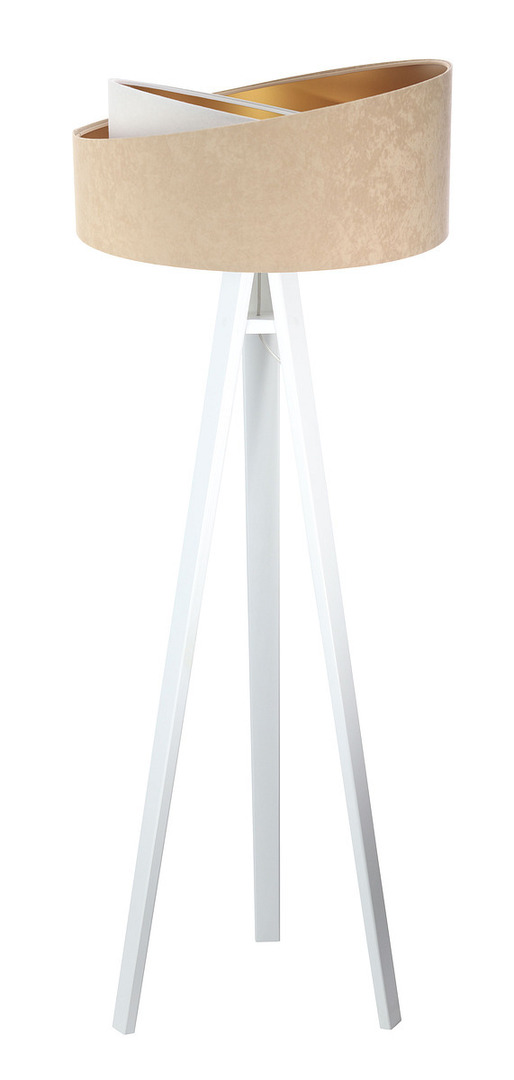 View Floor standing lamp Crown 60W E27 velor, beige / white Floor standing lamp Crown 60W E27 velor, beige / white