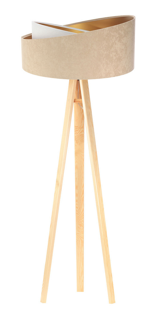 Display Floor standing lamp Crown 60W E27 velor, beige / white Floor standing lamp Crown 60W E27 velor, beige / white