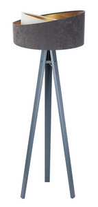 Lamp on a Crown 60W E27 tripod velor, gray / white / gold 6 Lamp on a Crown 60W E27 tripod velor, gray / white / gold small 6