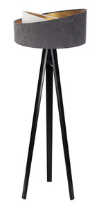 Lamp on a Crown 60W E27 tripod velor, gray / white / gold 9 Lamp on a Crown 60W E27 tripod velor, gray / white / gold small 9