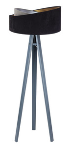 Floor lamp black Crown 60W E27 velor, gray / gold / silver 6 Floor lamp black Crown 60W E27 velor, gray / gold / silver small 6