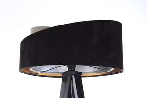 Floor lamp black Crown 60W E27 velor, gray / gold / silver 7 Floor lamp black Crown 60W E27 velor, gray / gold / silver small 7