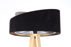 Floor lamp black Crown 60W E27 velor, gray / gold / silver 0 Floor lamp black Crown 60W E27 velor, gray / gold / silver small 0