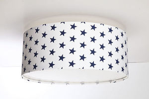 Children's lighting ceiling Luminance E27 60W LED white / navy blue small 0