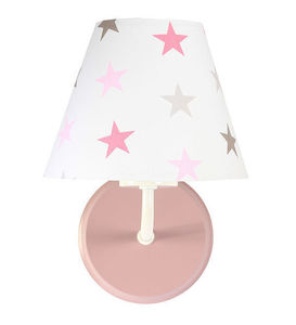 Wall lamp for a girl's room Raggio E27 60W gray and pink stars 2 Wall lamp for a girl's room Raggio E27 60W gray and pink stars small 2