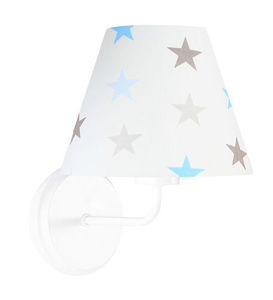 Wall lamp for a boy Raggio E27 60W white / gray-blue stars 1 Wall lamp for a boy Raggio E27 60W white / gray-blue stars small 1