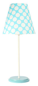 Table lamp with lampshade Ombrello 60W E27 50cm blue / white dots small 1
