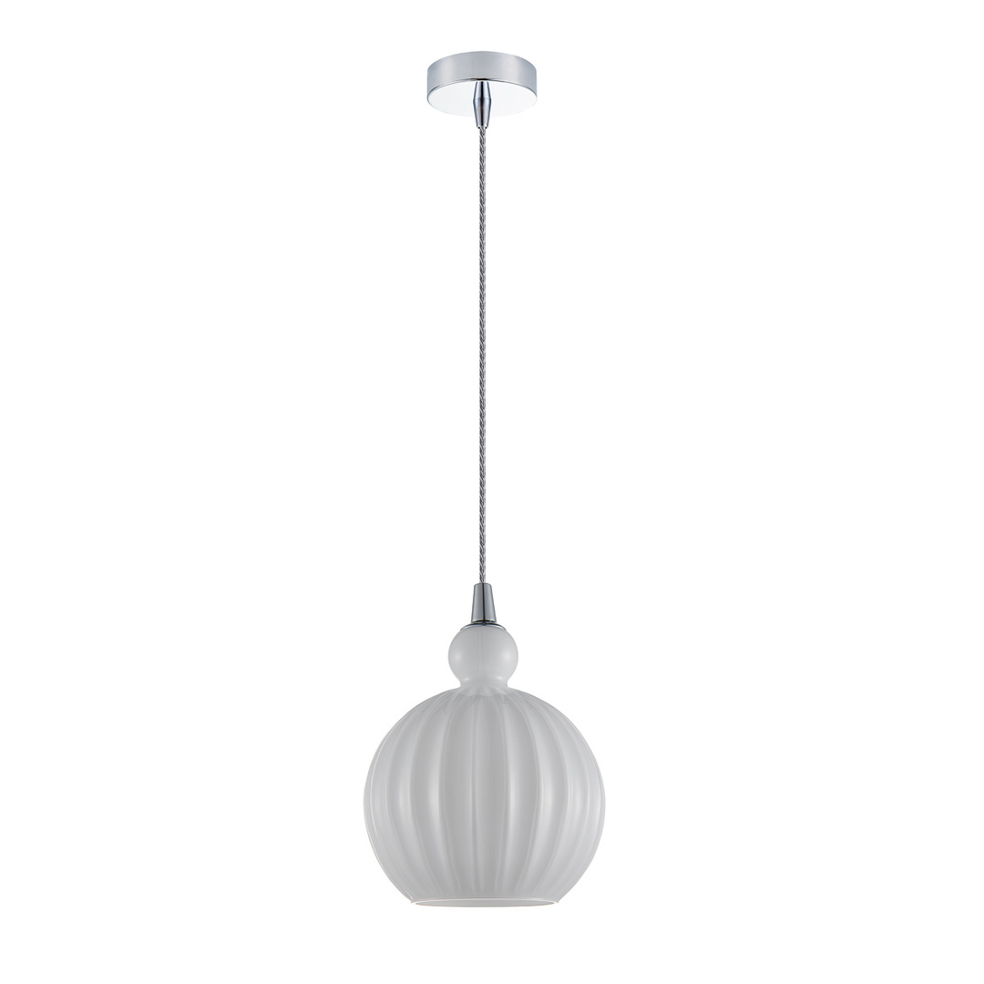 View Italux Biron Chrome Glass Pendant Light E27 15 cm PND-8744-1S-OP Italux Biron Chrome Glass Pendant Light E27 15 cm PND-8744-1S-OP