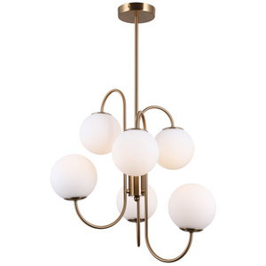 Honey brass pendant light Italux GELA PND-5500-6-HBR 6×G9 max. 5 W small 1