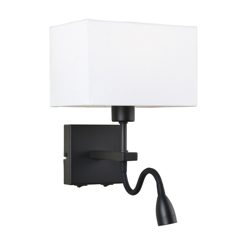Check Night Lamp Italux Norte Black/White E27 LED 2x63W 29cm WL-1122-2-BL-BM-RC-WH