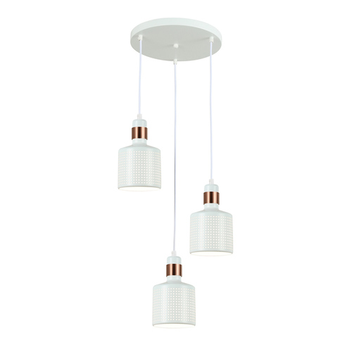 Check Italux Pendant Light White 3xE27 Modern Aluminum Steel PND-2439-3-WH
