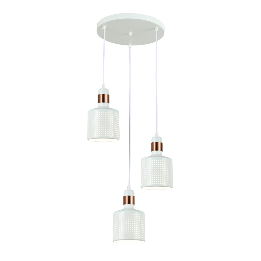 Italux Pendant Light White 3xE27 Modern Aluminum Steel PND-2439-3-WH