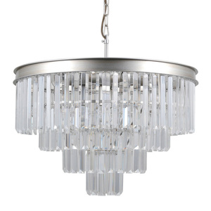 Italux Verdes Pendant Lamp 56 cm Silver Crystal Glass E14 8-Light PND-44372-8A-SLVR-BRW small 0