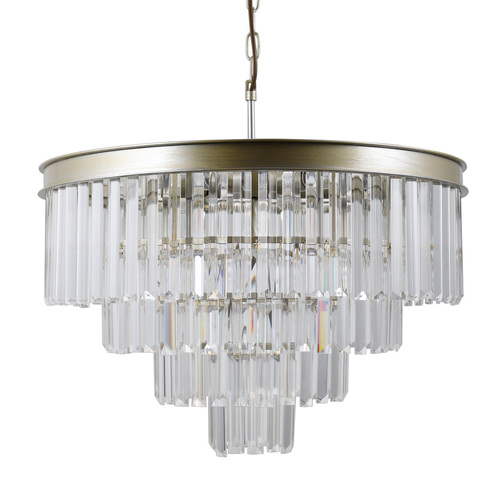 Check Italux Verdes Gold Crystal Pendant Light E14 8-Light PND-44372-8-CHMP-GLD