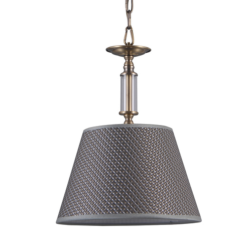 Check Pendant Light Italux Zanobi E14 Grey Brown 27 cm Steel Glass Fabric PND-43272-1