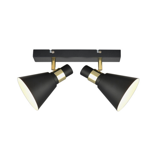 Check Italux Wall Sconce Black Matte E14 2-Light Metal MB-H16079M-2