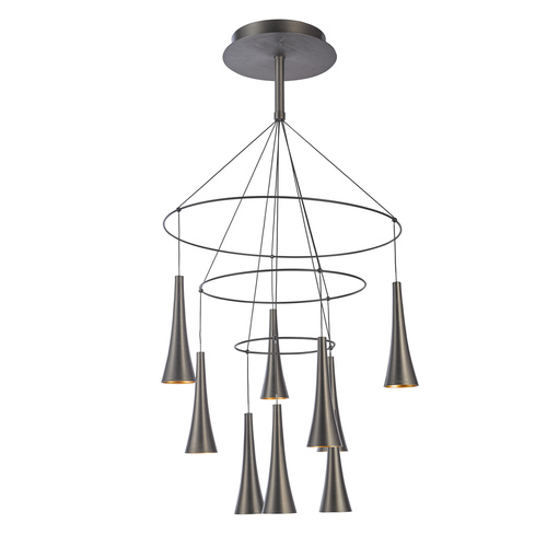 Check Italux Luca LED Pendant Light Brown 75 cm MD16115-9A