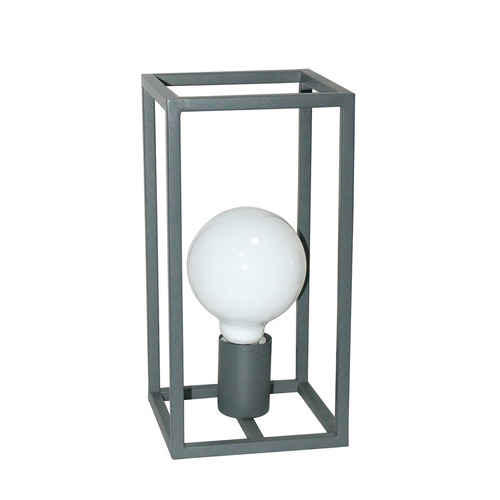 Check Desk Lamp Italux Sigalo Gray Metal Retro E27 28 cm MT-BR4366-T1 GR