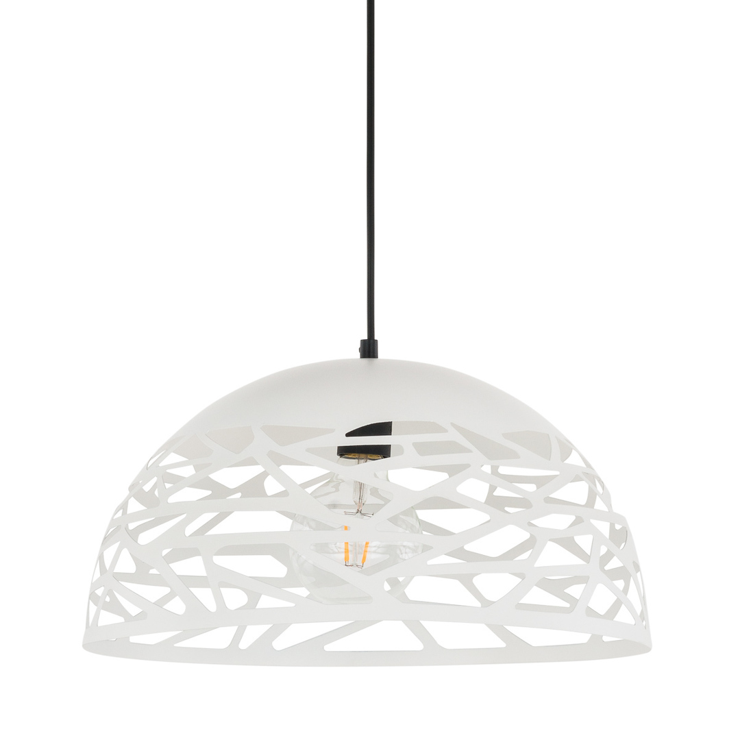 Italux White Steel Pendant Light E27 40 cm MA05131C-001-01